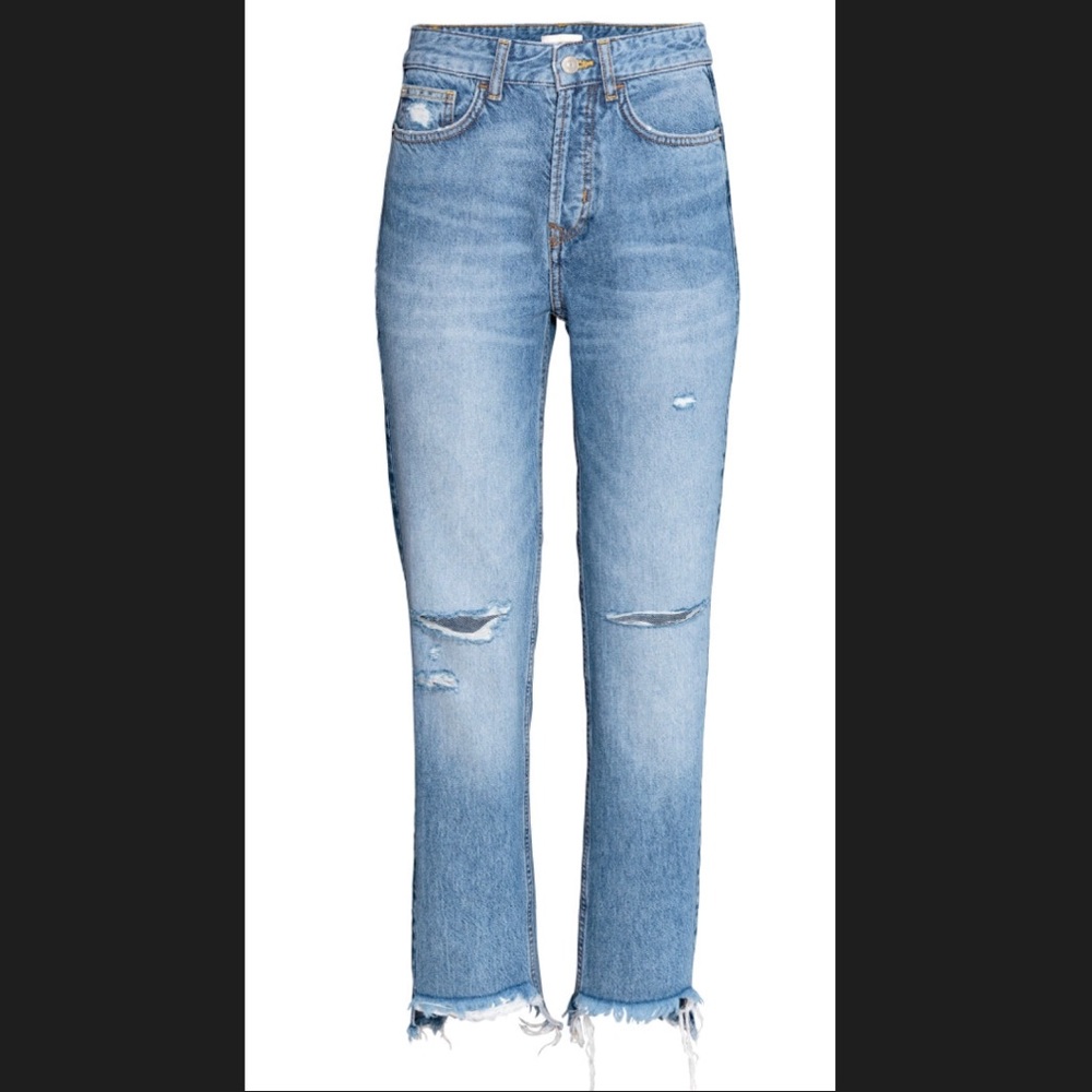 H&M Straight Trashed Jeans